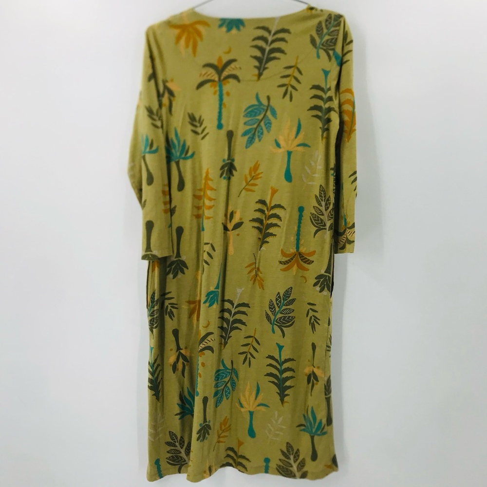 Gudrun Sjoden Organic Cotton Tree Print Dress Green Size Small - Picture 7 of 7